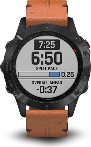 רצועת עור אמיתי עם תפר Quickfit 22MM לשעוני גרמין Brown