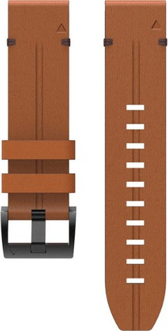 רצועת עור אמיתי עם תפר Quickfit 26MM לשעוני גרמין Brown