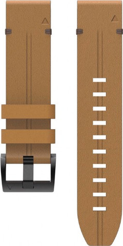 רצועת עור אמיתי עם תפר Quickfit 26MM לשעוני גרמין Light Brown