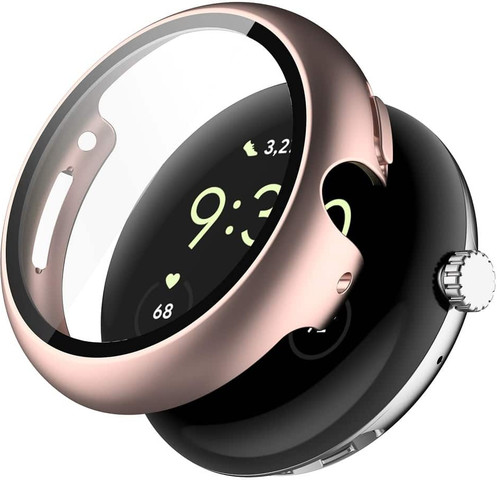 כיסוי מלא PC לשעון Google Pixel Watch 1/2/3 41mm צבע Rose Pink