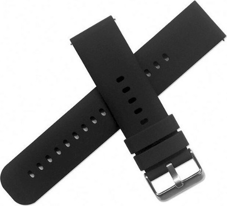רצועת סיליקון Quick Release 22mm ארוכה ML אבזם כסוף צבע שחור