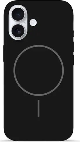 כיסוי קטיפה סיליקון לאייפון iPhone 17 Pro תומך MagSafe שחור