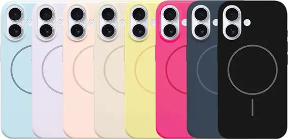 כיסוי קטיפה סיליקון לאייפון iPhone 17 תומך MagSafe ורוד
