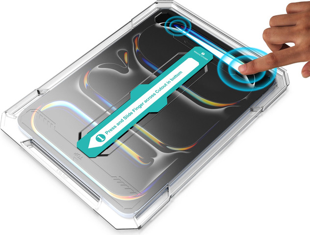 מגן מסך לאייפד זכוכית Apple iPad Pro 11 Inch M4 2024 עם מתקן הדבקה ישרה