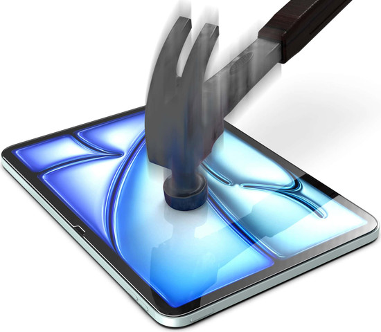 מגן מסך לאייפד זכוכית Apple iPad Air 11 Inch M3 2025/M2 2024 עם מתקן הדבקה ישרה