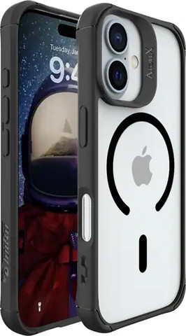 כיסוי לאייפון iPhone 17 שקוף שחור Toiko AtomX Magsafe