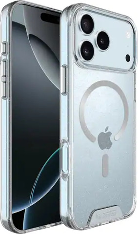 כיסוי לאייפון iPhone 17 Pro Max שקוף נצנצים קשיח Toiko Chiron MagSafe