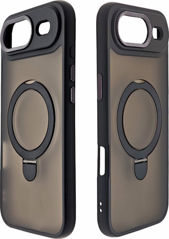 כיסוי טבעת תומך MagSafe ל-Apple iPhone 17 Air עם מגן מצלמה מבית Velox שחור