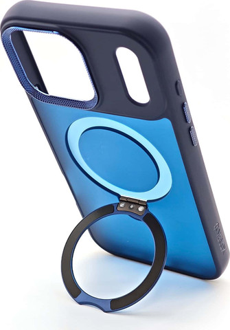 כיסוי טבעת תומך MagSafe ל-Apple iPhone 17 Pro Max עם מגן מצלמה מבית Velox כחול