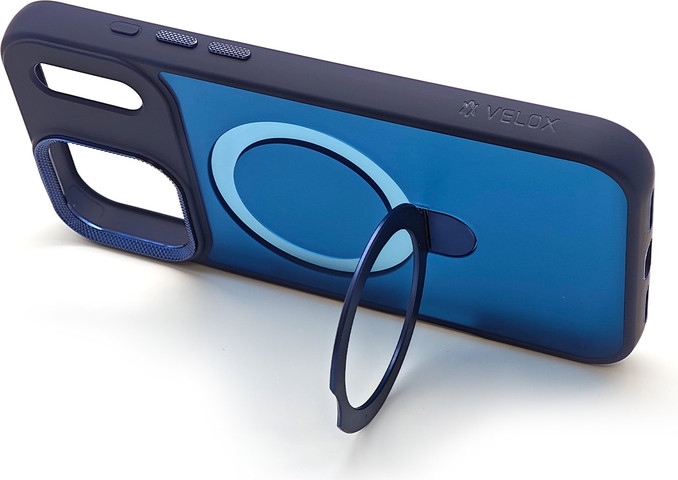 כיסוי טבעת תומך MagSafe ל-Apple iPhone 17 Pro Max עם מגן מצלמה מבית Velox כחול