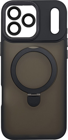 כיסוי טבעת תומך MagSafe ל-Apple iPhone 17 Pro עם מגן מצלמה מבית Velox שחור