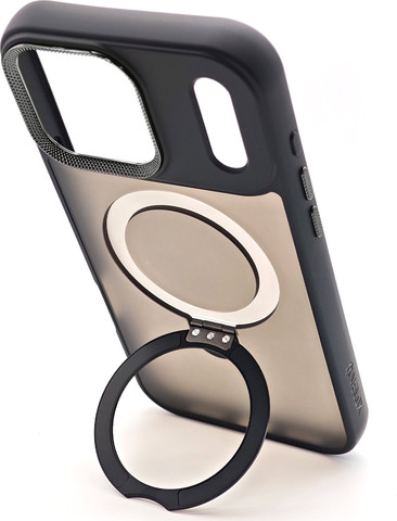 כיסוי טבעת תומך MagSafe ל-Apple iPhone 17 Pro עם מגן מצלמה מבית Velox שחור