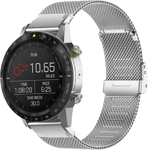 רצועת ברזל Milanese 26mm QuickFit עם אבזם לשעוני גרמין Silver