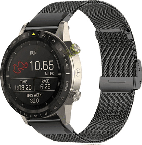 רצועת ברזל Milanese 26mm QuickFit עם אבזם לשעוני גרמין Black