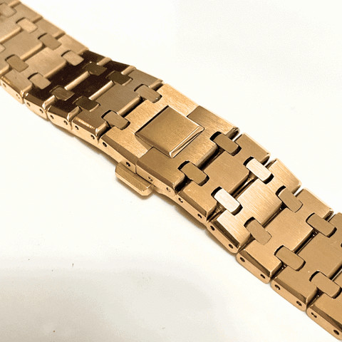 רצועת ברזל חוליות Quick Release 22mm AP זהב ורדים