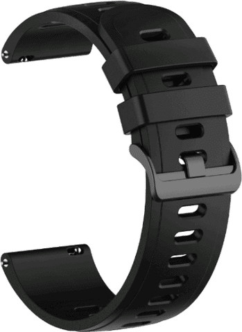 רצועת סיליקון Quick Release 20mm אבזם שחור צבע שחור