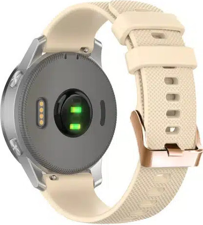 רצועת סיליקון בז' עם אבזם Quick Release 22mm Rose Gold