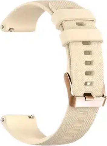רצועת סיליקון בז' עם אבזם Quick Release 22mm Rose Gold
