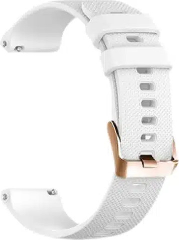 רצועת סיליקון לבן עם אבזם Quick Release 22mm Rose Gold