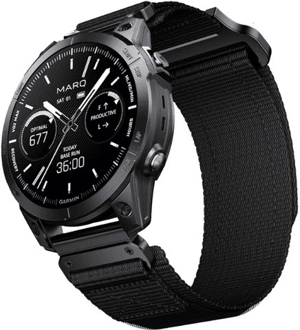 רצועה לשעון גרמין ניילון עם סקוץ QuickFit 22MM שחור