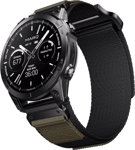 רצועה לשעון גרמין ניילון עם סקוץ QuickFit 26MM ירוק