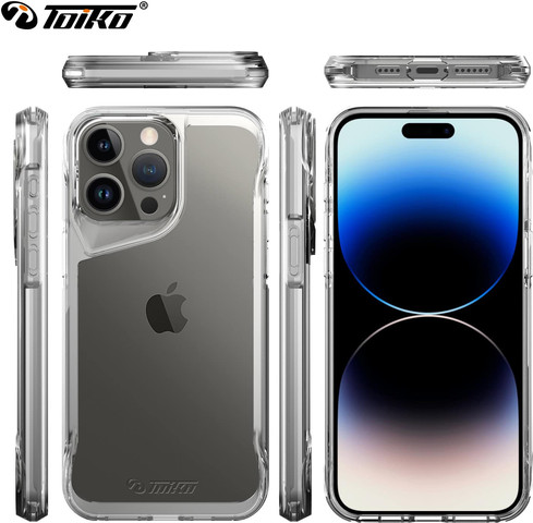 כיסוי לאייפון iPhone 15 Pro שקוף קשיח Toiko Titan