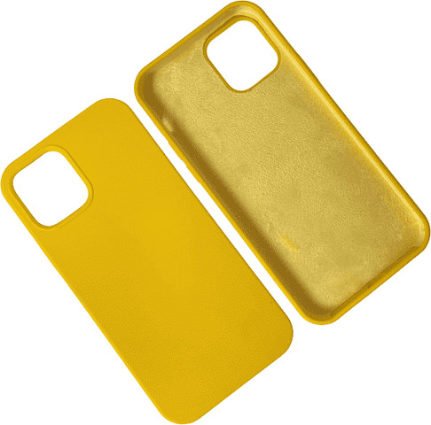 כיסוי סיליקון iPhone 12 Pro iPhone 12 מגע קטיפה Yellow #30