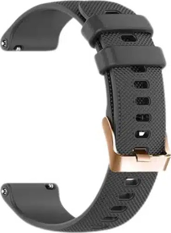 רצועת סיליקון שחור עם אבזם Quick Release 20mm Rose Gold