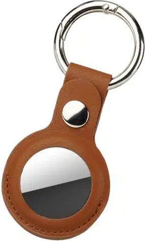כיסוי עור טבעוני לאיירטאג AirTag חום