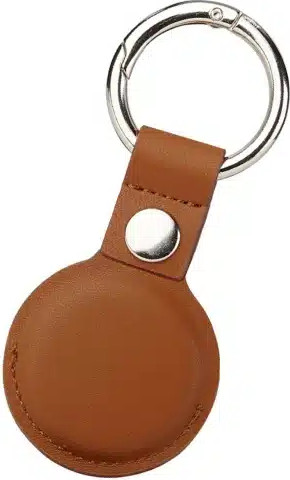 כיסוי עור טבעוני לאיירטאג AirTag חום