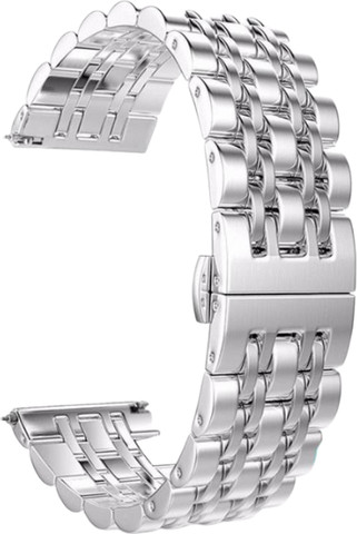 רצועת ברזל חוליות Quick Release 22mm Seven Beads כסוף