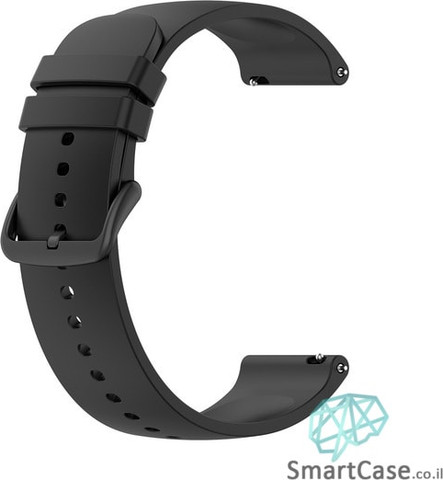 רצועת סיליקון חלקה Quick Release 22mm אבזם שחור Black