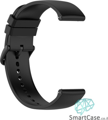 רצועת סיליקון חלקה Quick Release 22mm אבזם שחור Black