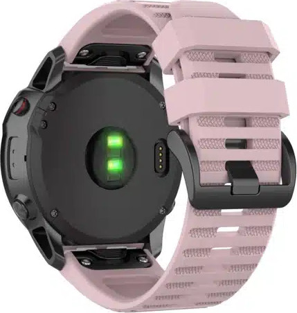 רצועת סיליקון לשעוני גרמין פניקס Rose pink QUICKFIT 22MM
