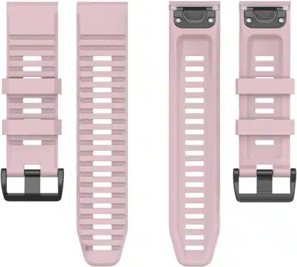 רצועת סיליקון לשעוני גרמין פניקס Rose pink QUICKFIT 22MM