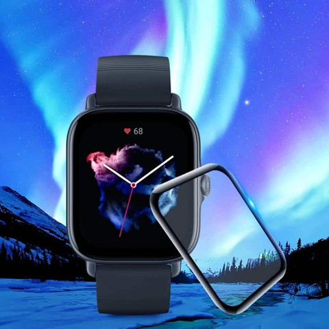 מגן מסך זכוכית PMMA לשעון יד חכם מדגם: Amazfit GTS 3