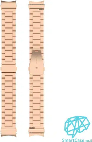 רצועת ברזל חוליות בצבע Rose Gold לשעוני גלקסי ווטש 4/5/6/7