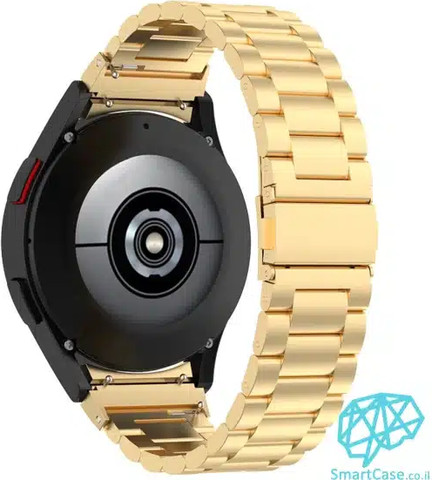 רצועת ברזל חוליות בצבע Gold לשעוני גלקסי ווטש 4/5/6/7