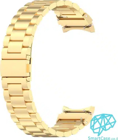 רצועת ברזל חוליות בצבע Gold לשעוני גלקסי ווטש 4/5/6/7