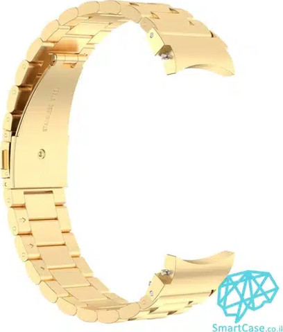 רצועת ברזל חוליות בצבע Gold לשעוני גלקסי ווטש 4/5/6/7