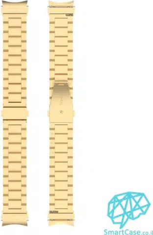 רצועת ברזל חוליות בצבע Gold לשעוני גלקסי ווטש 4/5/6/7