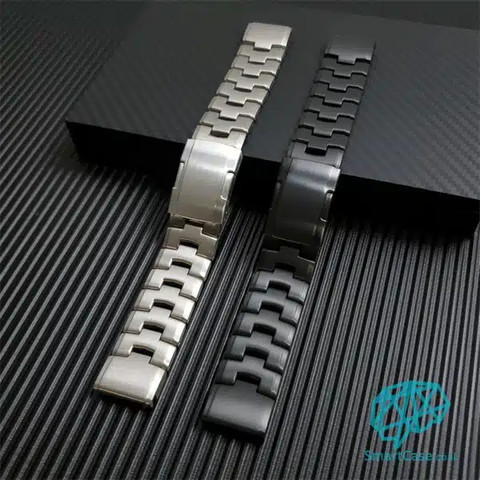 רצועת Titanium alloy Quickfit 22MM כסוף לשעוני גרמין פניקס סגנון Y
