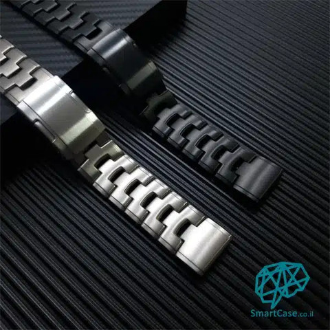 רצועת Titanium alloy Quickfit 22MM כסוף לשעוני גרמין פניקס סגנון Y