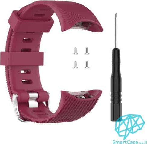 רצועת סיליקון לשעוני Garmin Forerunner 45/45S בצבע Wine red