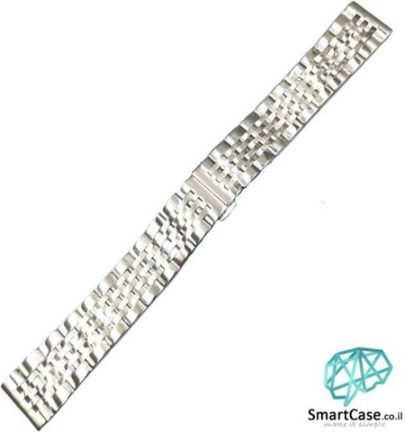 רצועת ברזל חוליות Quick Release 20mm Seven Beads כסוף