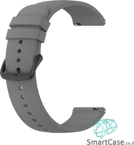 רצועת סיליקון חלקה Quick Release 20mm אבזם שחור Dark gray