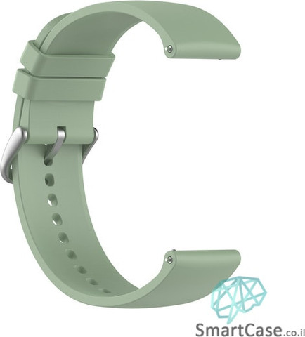 רצועת סיליקון חלקה Quick Release 20mm אבזם כסוף Ice lake green