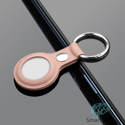 כיסוי עור פרימיום לאייר תג / Apple leather AirTag בצבע ורוד