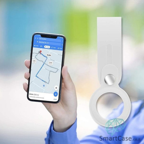 כיסוי קשירה לאייר תג / Apple AirTag Loop בצבע לבן