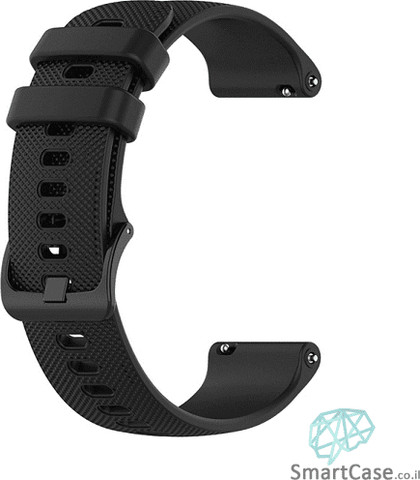רצועת סיליקון שחור עם אבזם Quick Release 20mm